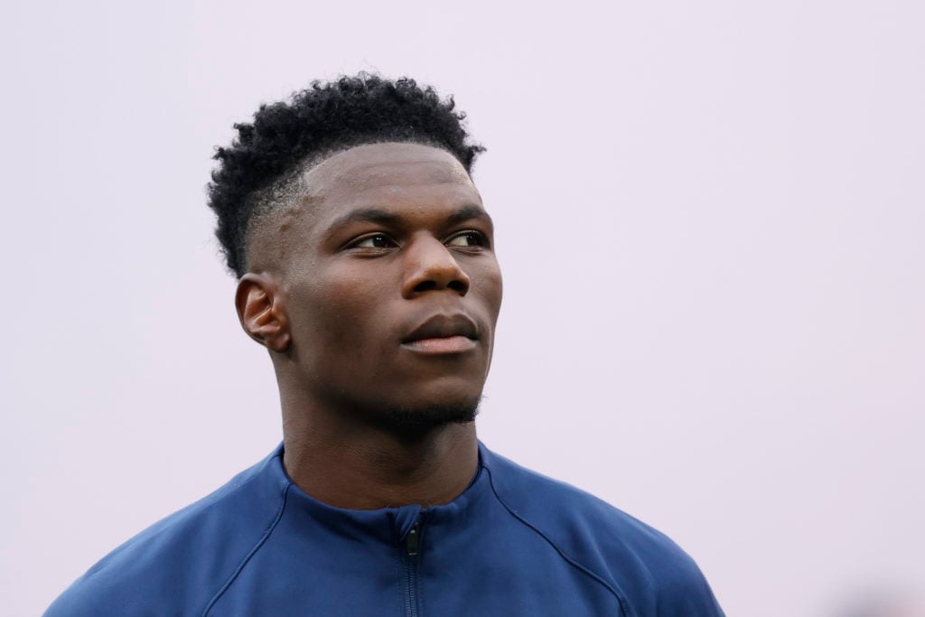 Aurelien Tchouameni #8 of France looks on before the UEFA EURO 2024 qualifying round group B match between France and Greece at Stade de France on ...