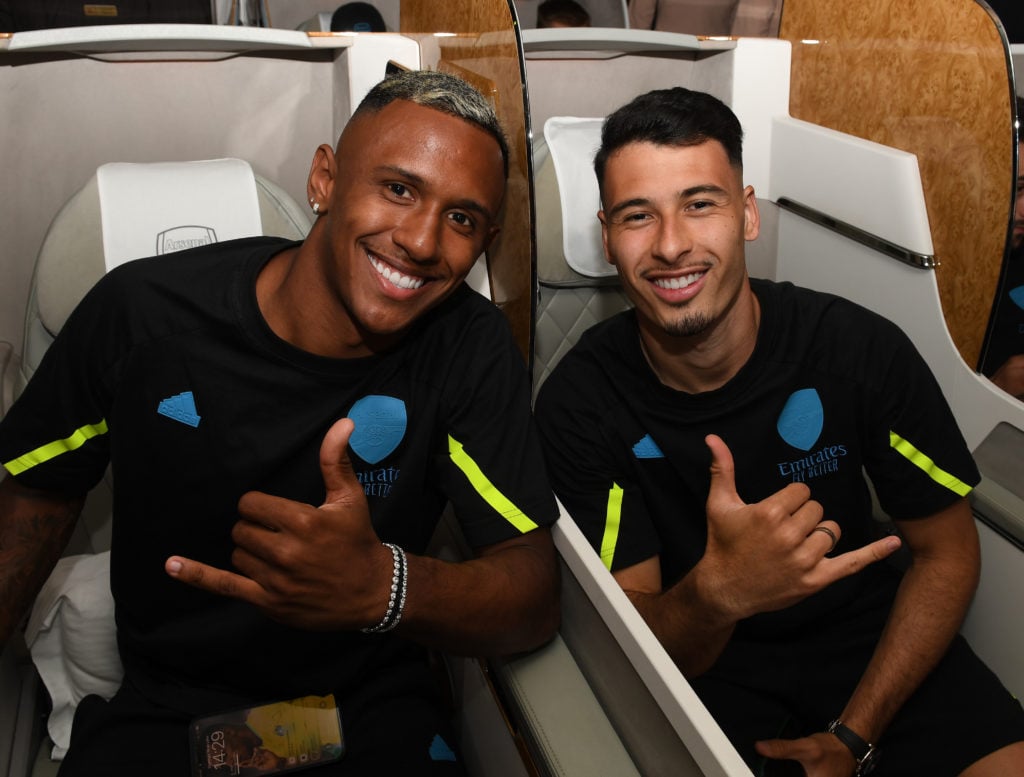 The Arsenal Squad Board the Team Flight to Washington for their Pre-season Tour of the USA