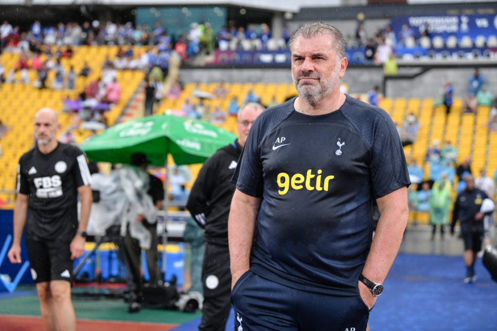 Ange Postecoglou manager of Tottenham Hotspur soccer seen