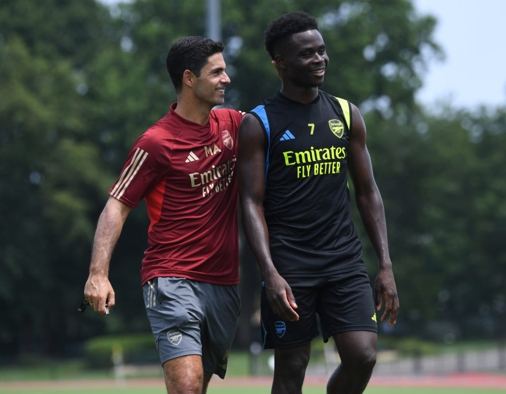 Mikel Arteta Bukayo Saka Arsenal