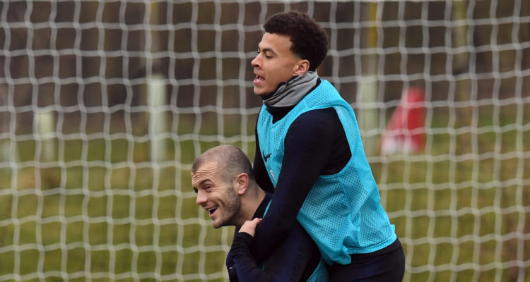 Jack Wilshere reacts after watching Dele Alli's interview yesterday