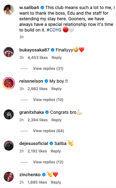 Bukayo Saka sends message to William Saliba after signing new Arsenal contract