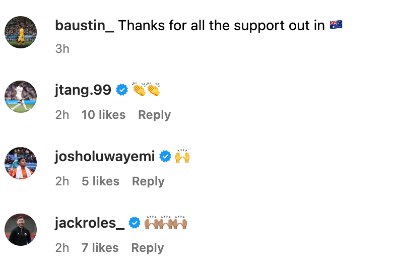 Japhet Tanganga applauds Tottenham Hotspur teammate Brandon Austin