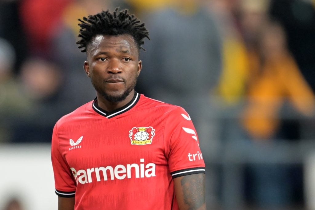 BRUSSELS - Edmond Tapsoba of Bayer 04 Leverkusen during the UEFA Europa League quarterfinal match between Union Sint Gillis and Bayer 04 Leverkusen...