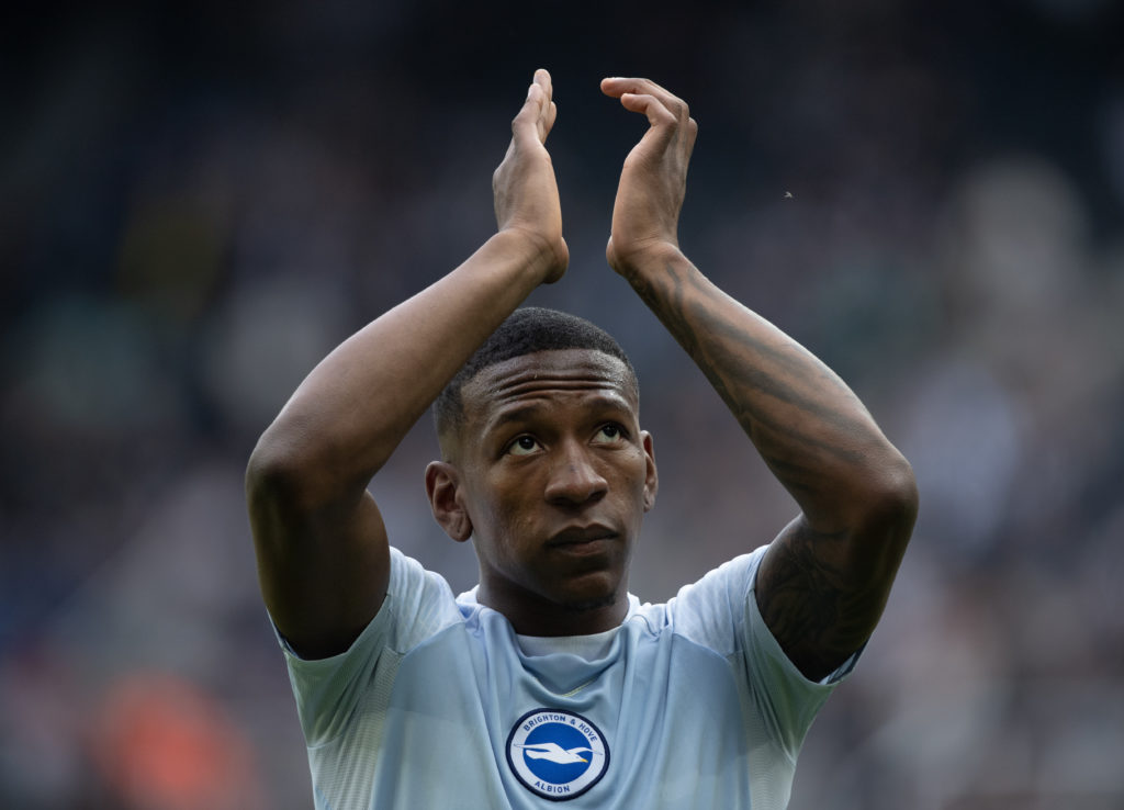 Pervis Estupinan claps fans after game vs Newcastle