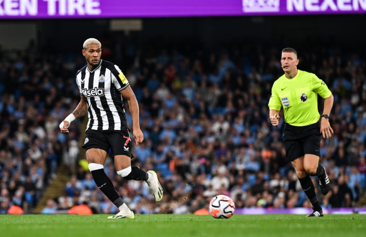 Eddie Howe spotted going ‘absolutely barmy’ at 27-year-old Newcastle player in Man City defeat