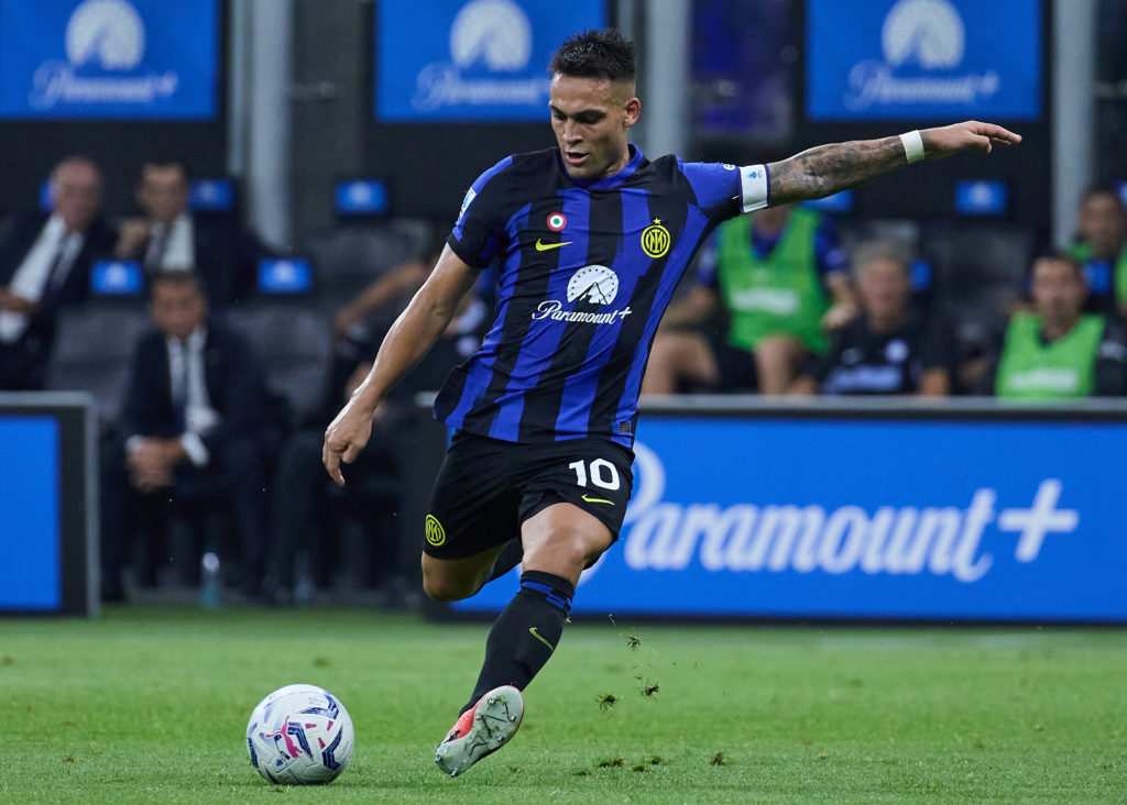 Inter Milan striker Lautaro Martinez in action amid interest from Tottenham Hotspur in deadline day transfer