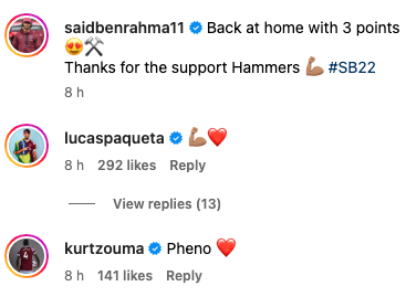 Kurt Zouma and Said Benrahma impressed with West Ham United teammate Said Benrahma
