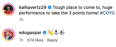 Edu Gaspar impressed with Arsenal star Kai Havertz