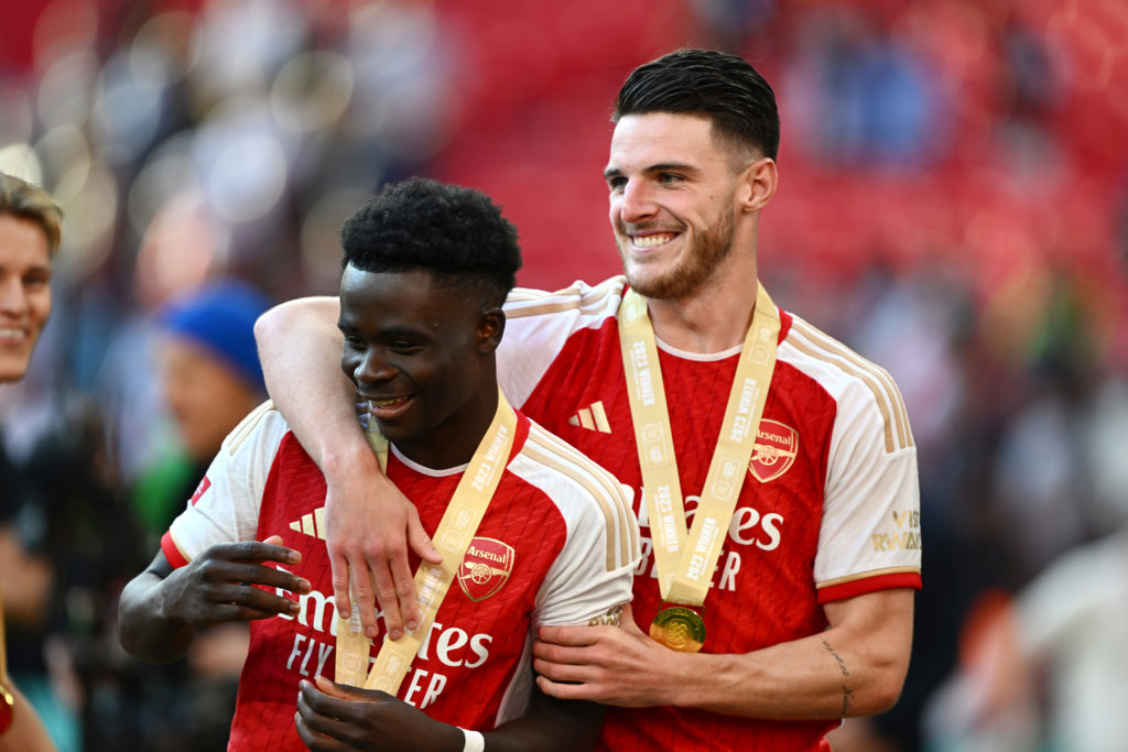 Declan Rice Bukayo Saka Runar alex Runarsson Arsenal