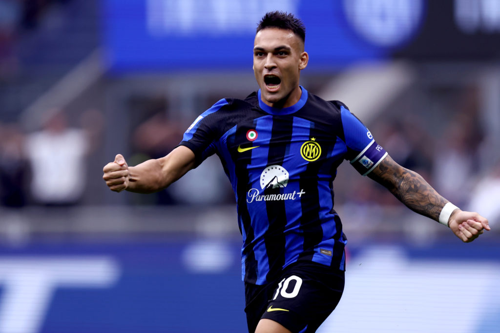 Lautaro Martinez of Fc Internazionale celebrates after