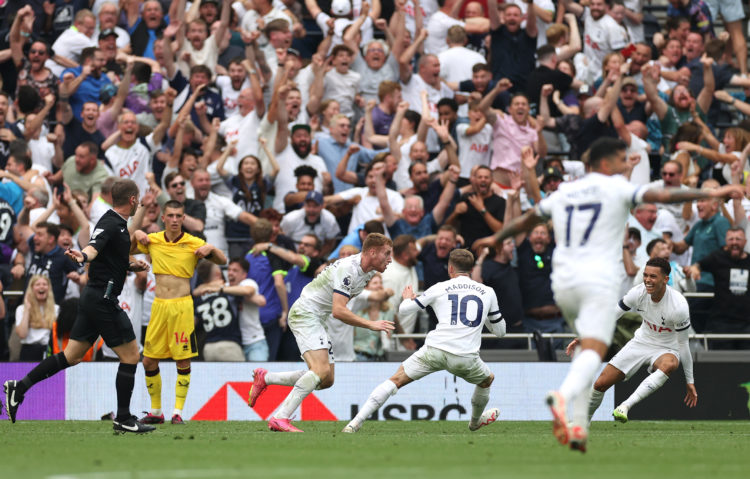 What Alejo Veliz was spotted doing right after Dejan Kulusevski’s winning goal for Tottenham on Saturday