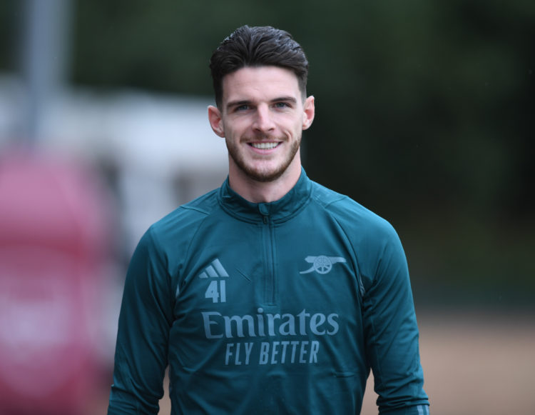 Journalist shares what Declan Rice was doing in Arsenal training ahead tonight’s CL match