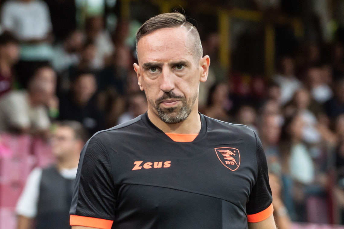 Franck Ribery of US Salernitana before the Serie A TIM match between US Salernitana and Frosinone Calcio at Stadio Arechi on September 22, 2023 in ...