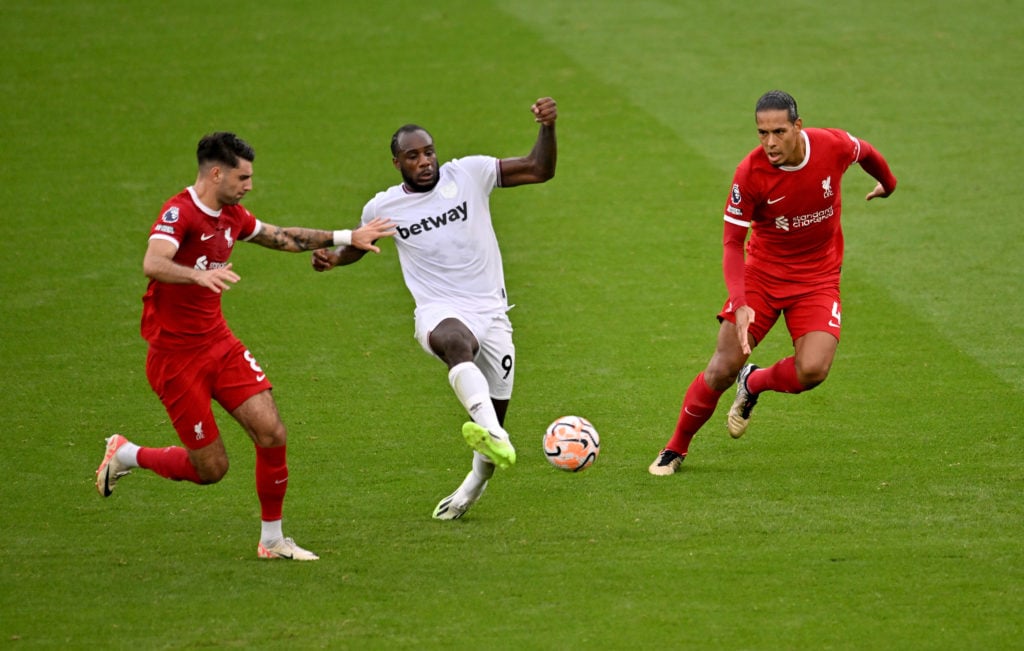 Michail Antonio West ham Liverpool