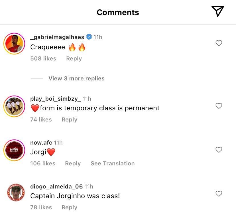 Gabriel thought Jorginho was on fire for Arsenal