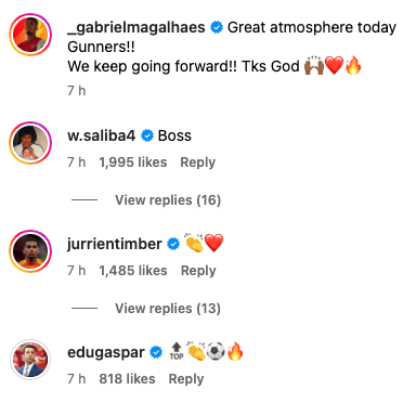 Arsenal star William Saliba praises Gabriel Magalhaes after Manchester United win