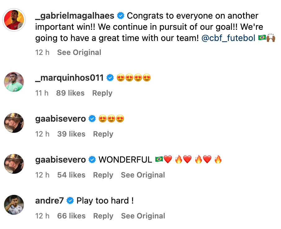 Marquinhos delighted Arsenal star Gabriel Magalhaes made his Brazil debut