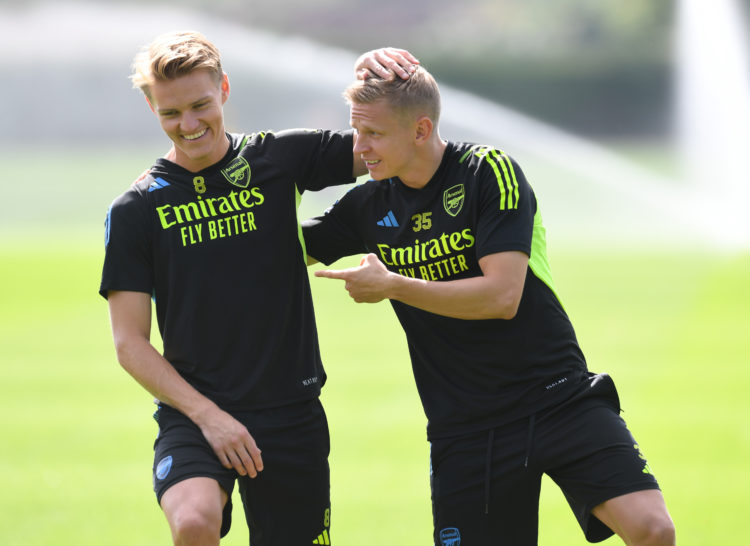 Martin Odegaard and Oleksandr Zinchenko left applauding after 24-year-old Arsenal man’s performance yesterday