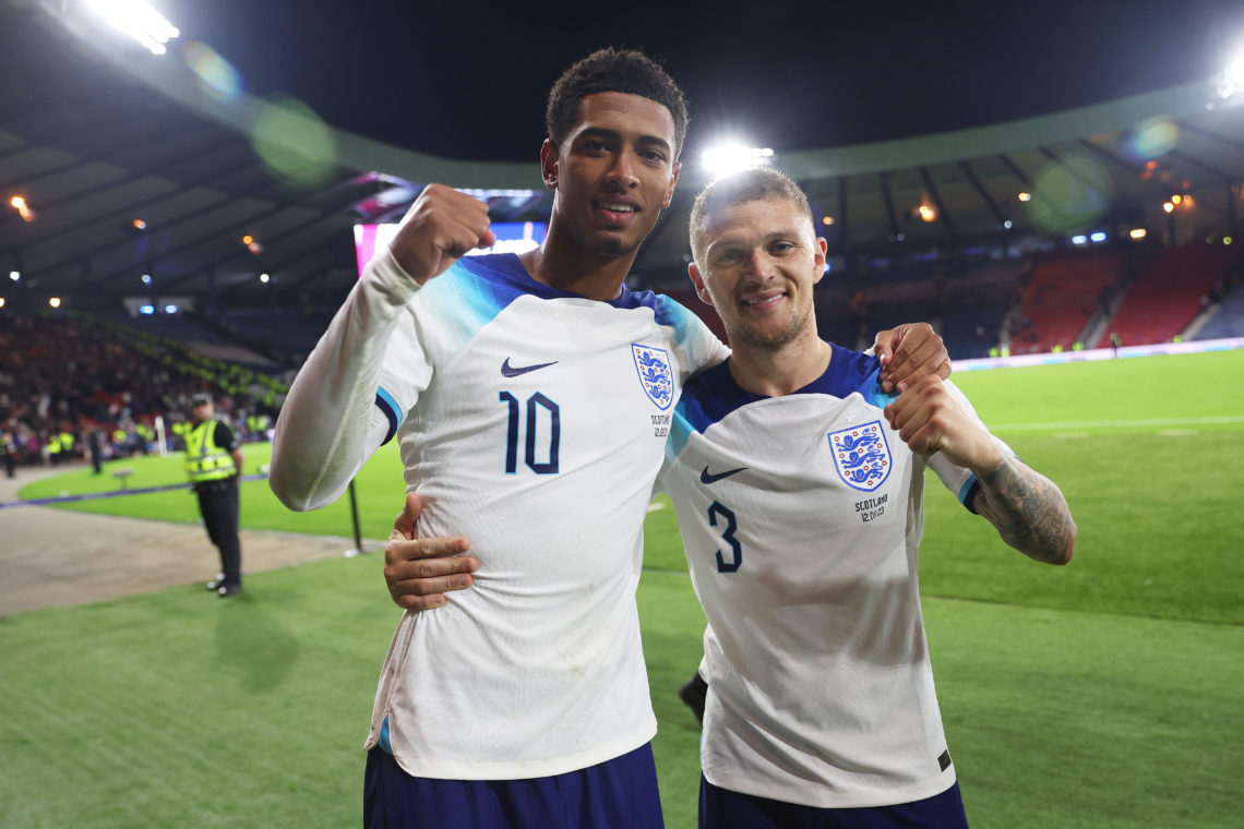 Jude Bellingham now sends two-words to Kieran Trippier on Instagram after last night's England game