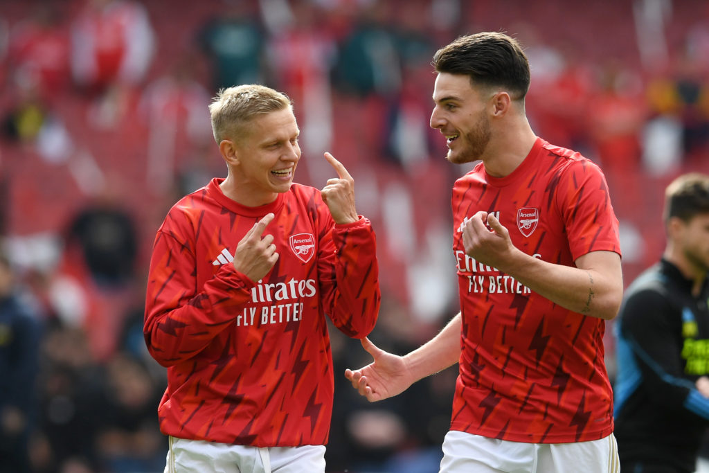 Declan Rice Oleksandr Zinchenko Arsenal