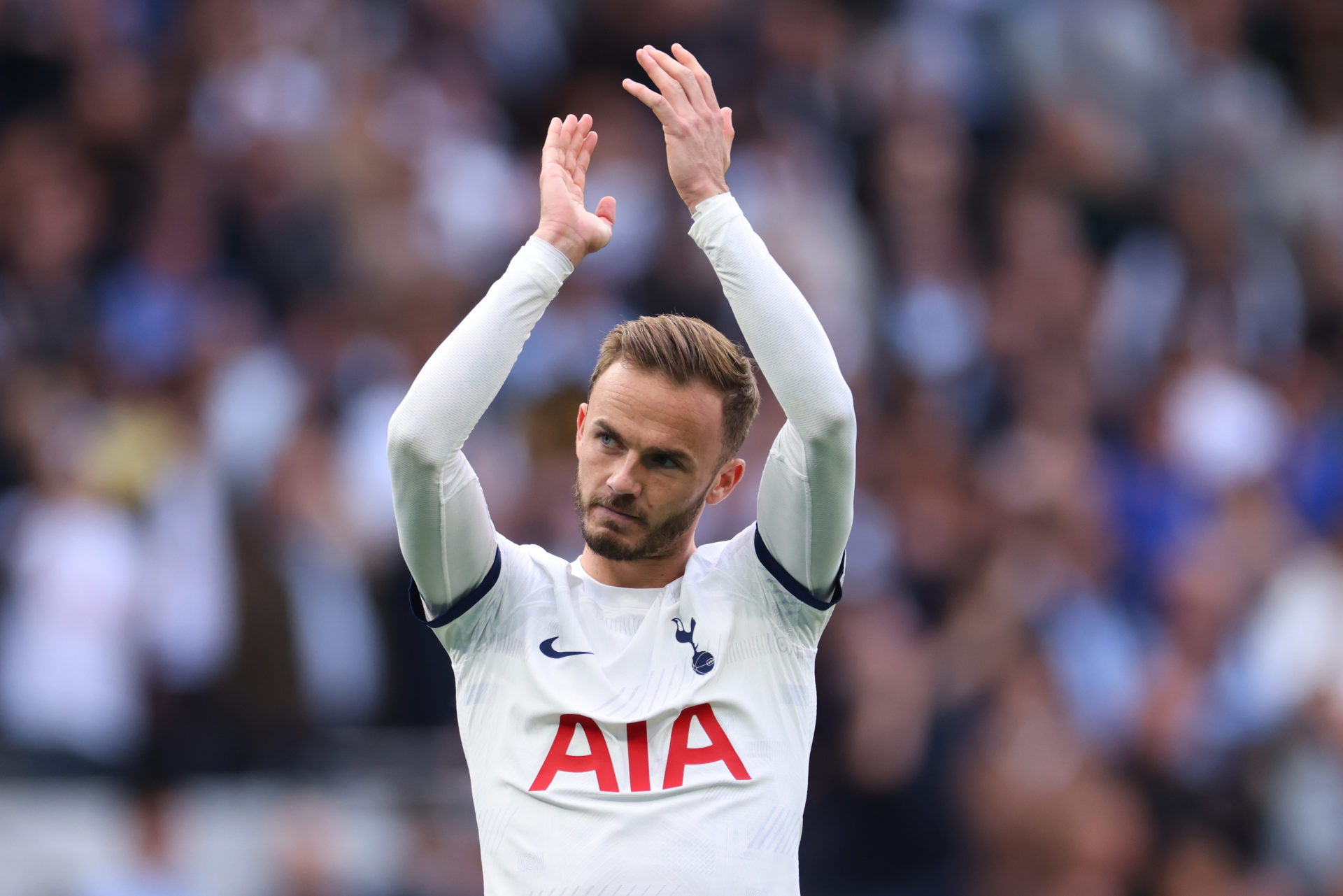 James Maddison of Tottenham Hotspur celebrates their second goal with  News Photo - Getty Images