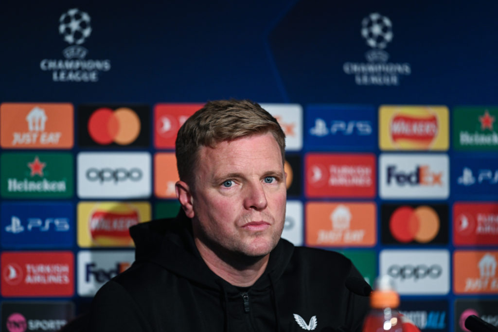 Newcastle United FC Training Session And Press Conference - UEFA Champions League 2023/24
