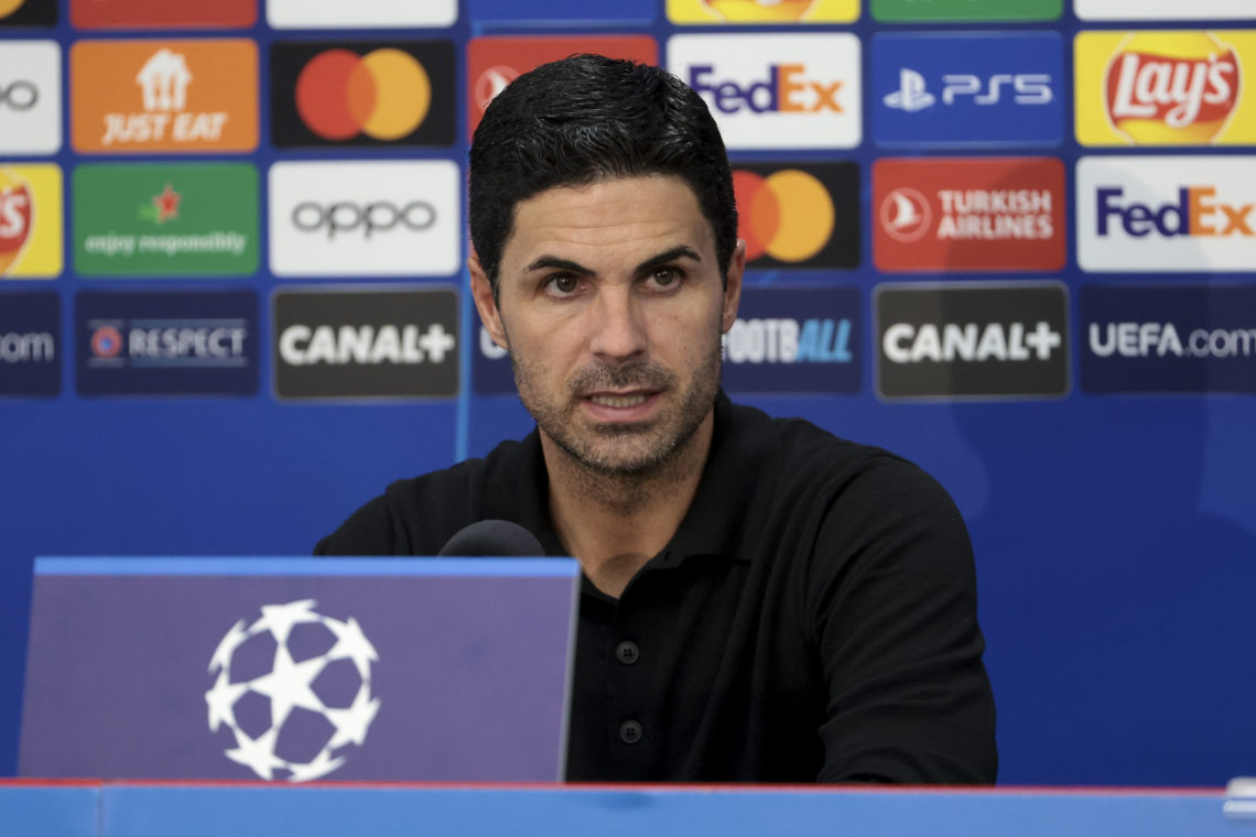 Mikel Arteta says injured Arsenal star took just two days off during the entire international break