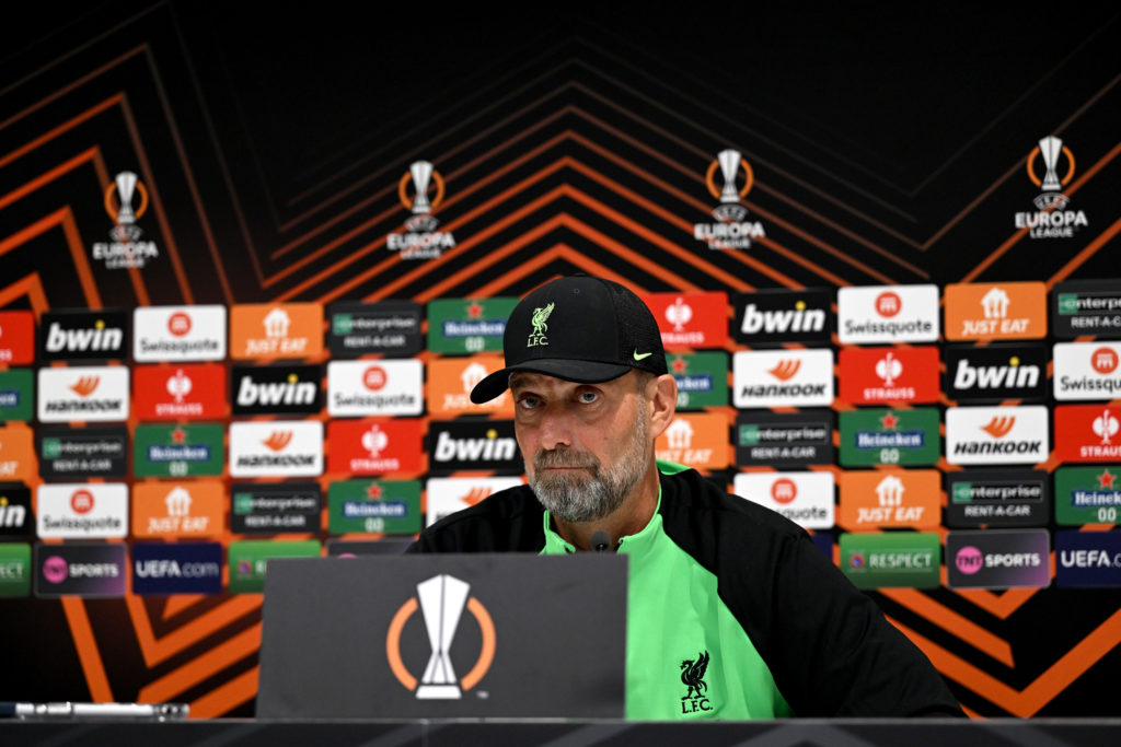 Liverpool FC Training Session And Press Conference - UEFA Europa League 2023/24