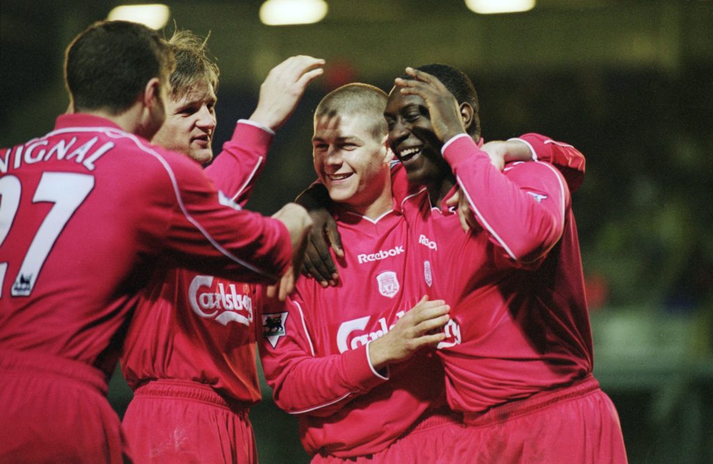 Emile Heskey, Gregory Vignal, Igor Biscan, Steven Gerrard