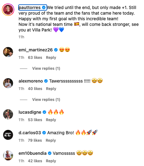 Emi Buendia delighted for Aston Villa teammate Pau Torres