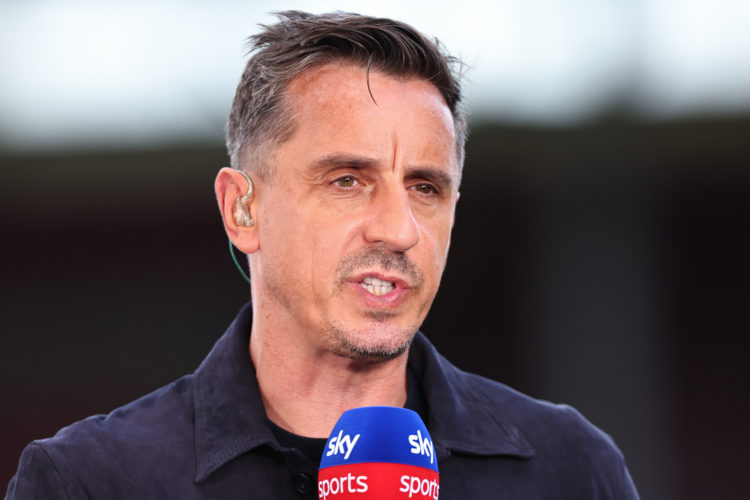 Gary Neville aims fresh dig at Arsenal just before end of the Tottenham game last night