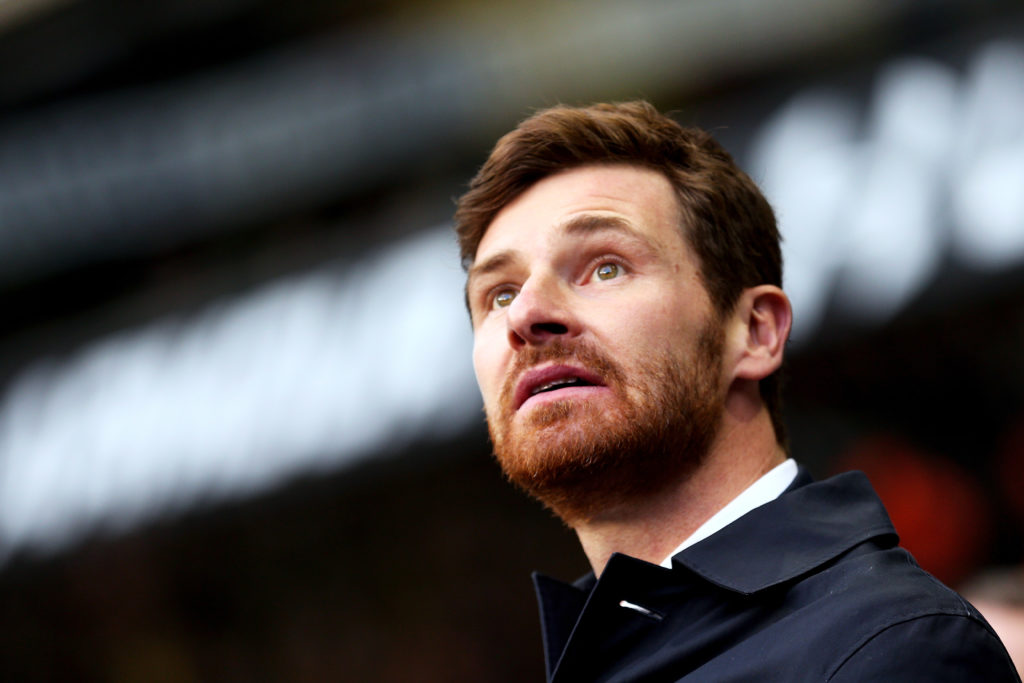 Andre Villas-Boas the Spurs manager looks on during the Barclays Premier League match between Tottenham Hotspur and Arsenal FC at White Hart Lane o...