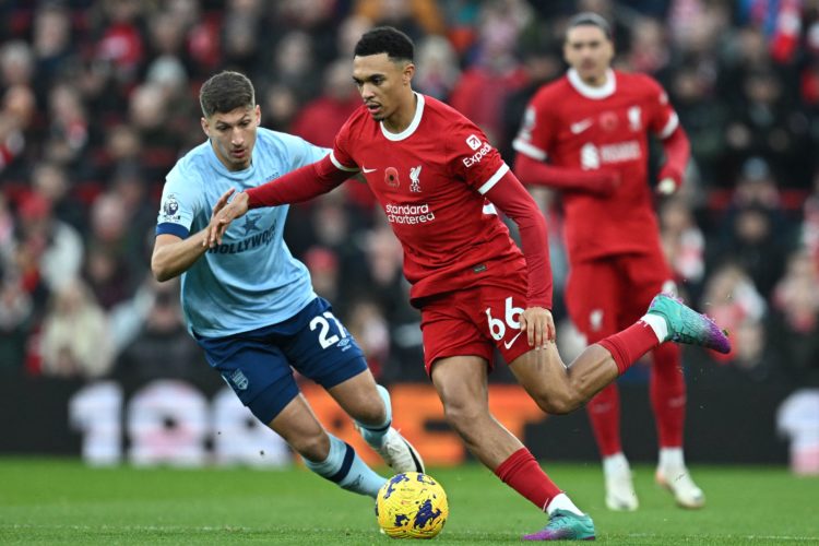 'Isn't impressed'...Sky Sports pundit says Trent Alexander-Arnold was fuming with one Liverpool player v Brentford