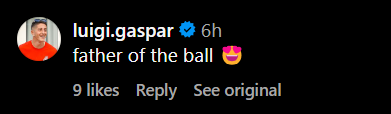 Edu's son Luigi Gaspar replies to Arsenal target Douglas Luiz's Instagram post