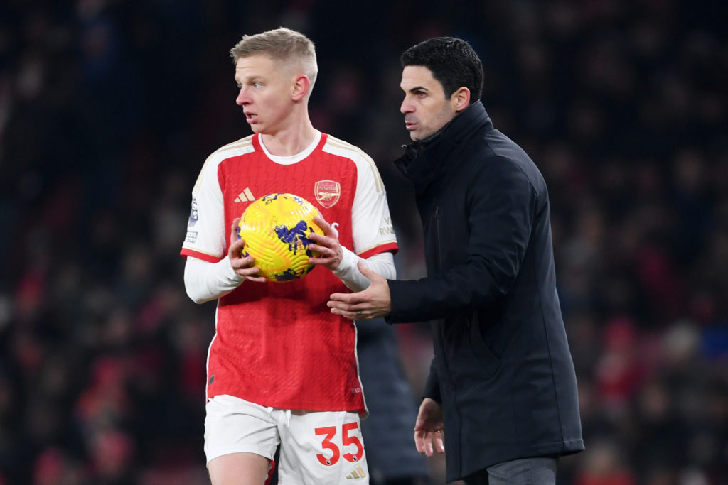 Mikel Arteta Oleksandr Zinchenko Arsenal