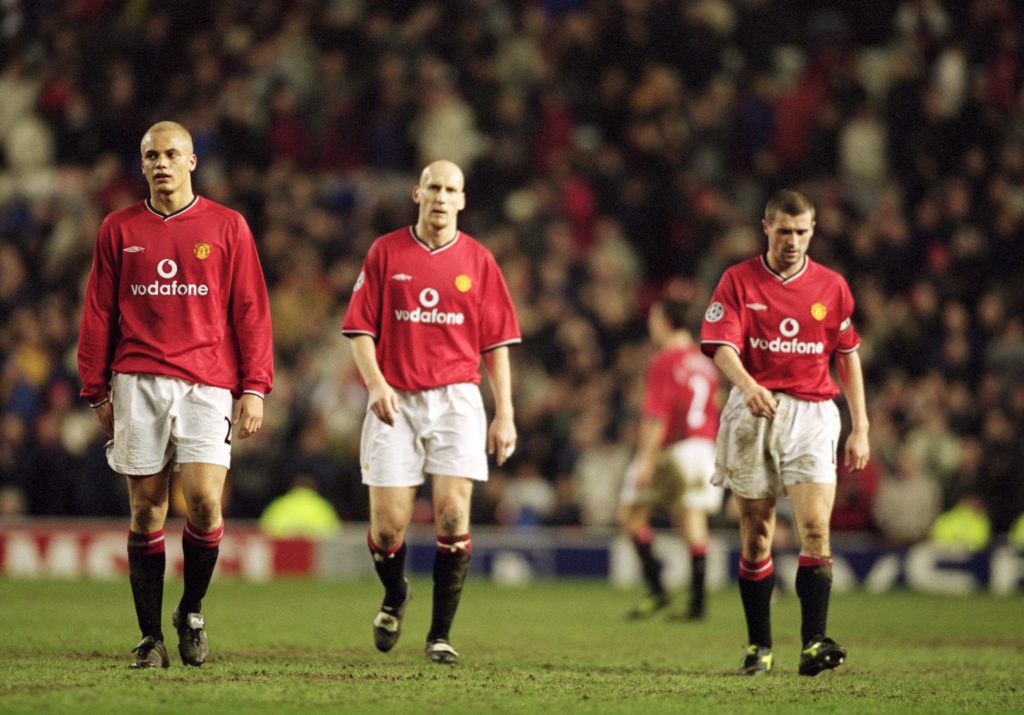 Wes Brown, Jaap Stam, Roy Keane