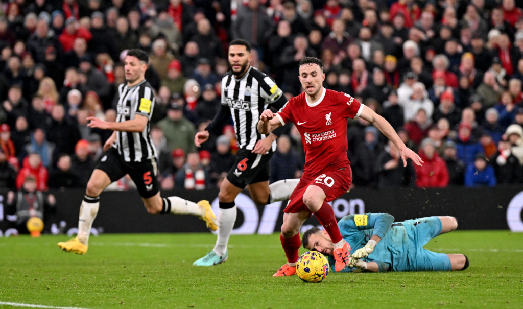 Martin Dubravka Diogo Jota Liverpool Newcastle dive