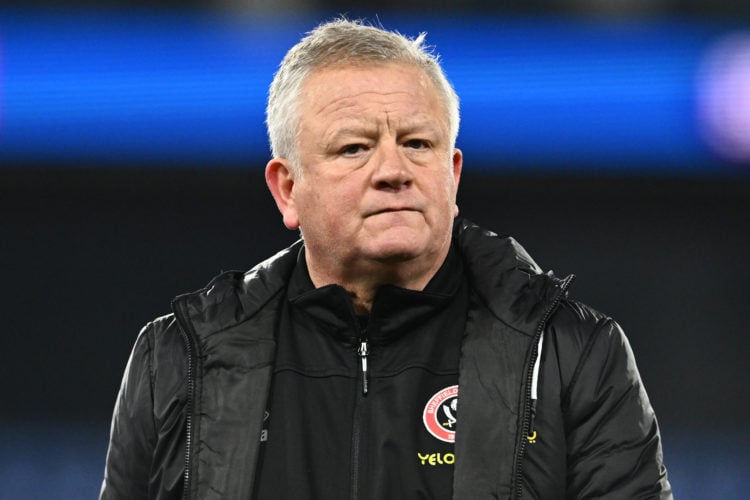 LONDON, ENGLAND - JANUARY 30: manager Chris Wilder of Sheffield United looks on during the Premier League match between Crystal Palace and Sheffiel...