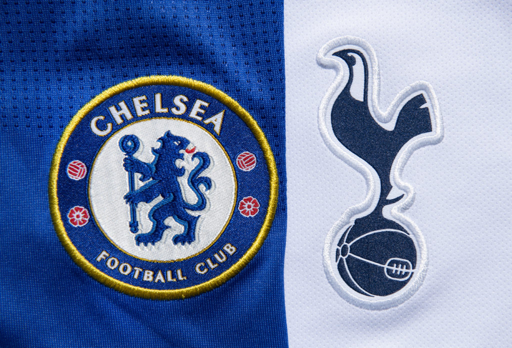 The Chelsea and Tottenham Hotspur Club Badges