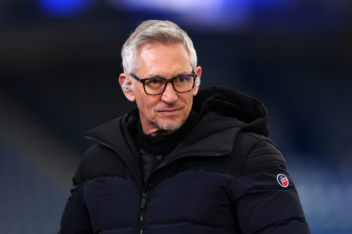 BBC Match of the Day host Gary Lineker looks on during the Emirates FA Cup Quarter Final match between Leicester City and Manchester United at The ...