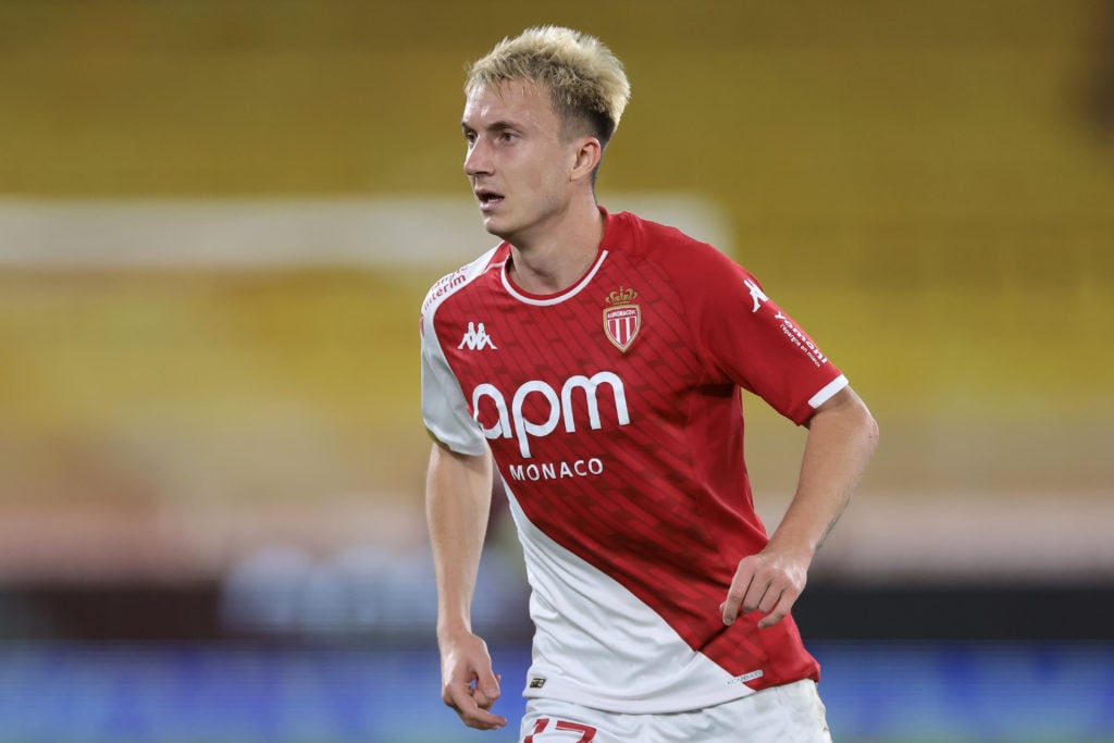 Aleksandr Golovin of AS Monaco looks on during the Ligue 1 Uber Eats match between AS Monaco and Stade Brestois 29 at Stade Louis II on November 05...