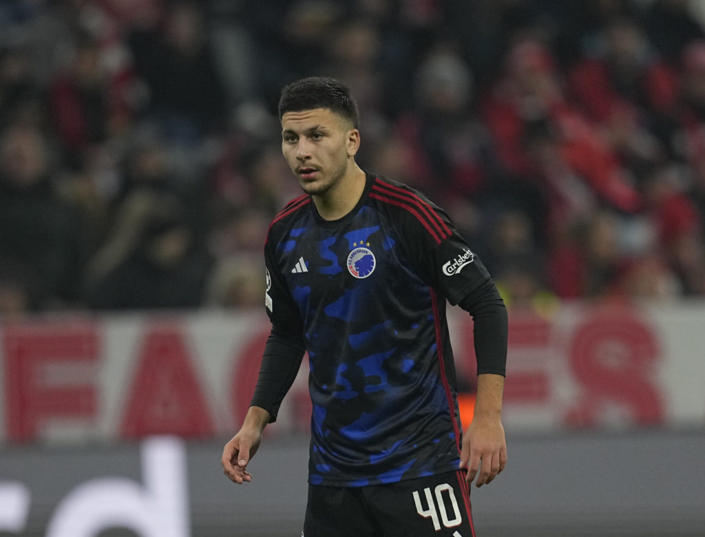 Roony Bardghji in action for FC Copehagen in the Champions League vs Bayern Munich.