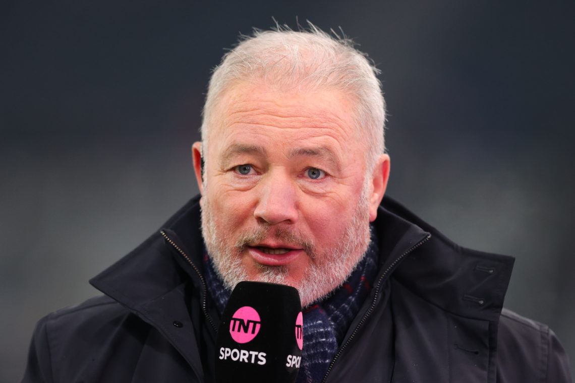TNT Sports presenter Ally McCoist during the Premier League match between Newcastle United and Manchester United at St. James Park on December 02, ...