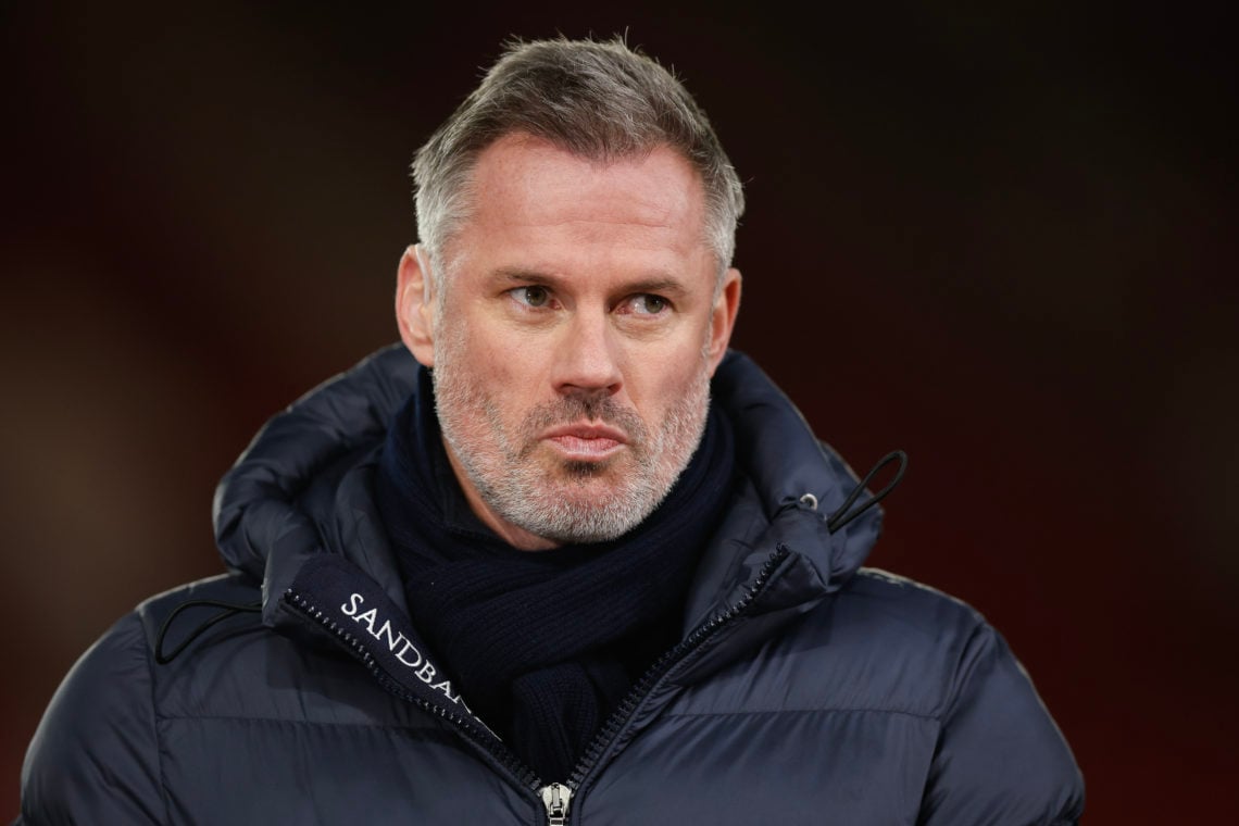 Sky Sports TV pundit Jamie Carragher during the Premier League match between Nottingham Forest and Tottenham Hotspur at City Ground on December 15,...