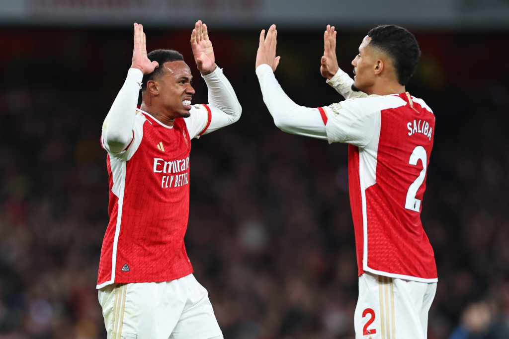 William Saliba Gabriel Magalhaes Michael Kayode Arsenal