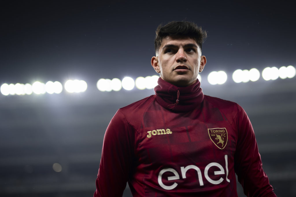 Raoul Bellanova of Torino FC looks on prior to the Serie A