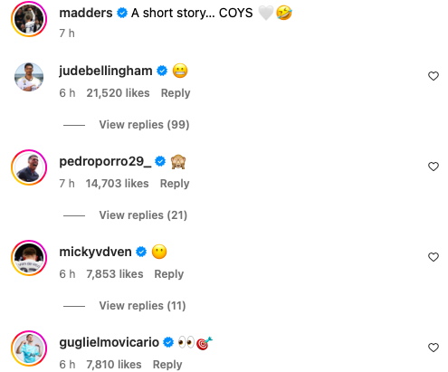 Jude Bellingham Posts Wordless Reaction To James Maddison S Superb   Screenshot 2024 02 01 At 05.12.00 