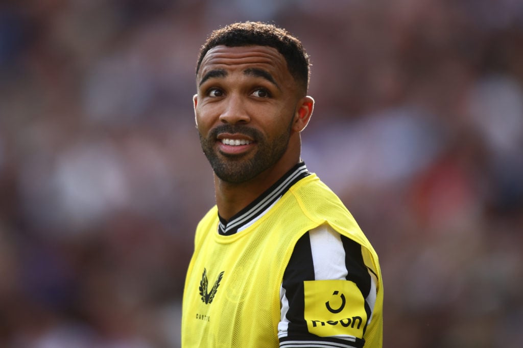 Callum Wilson of Newcastle looks on during the Premier League match between West Ham United and Newcastle United at London Stadium on October 08, 2...