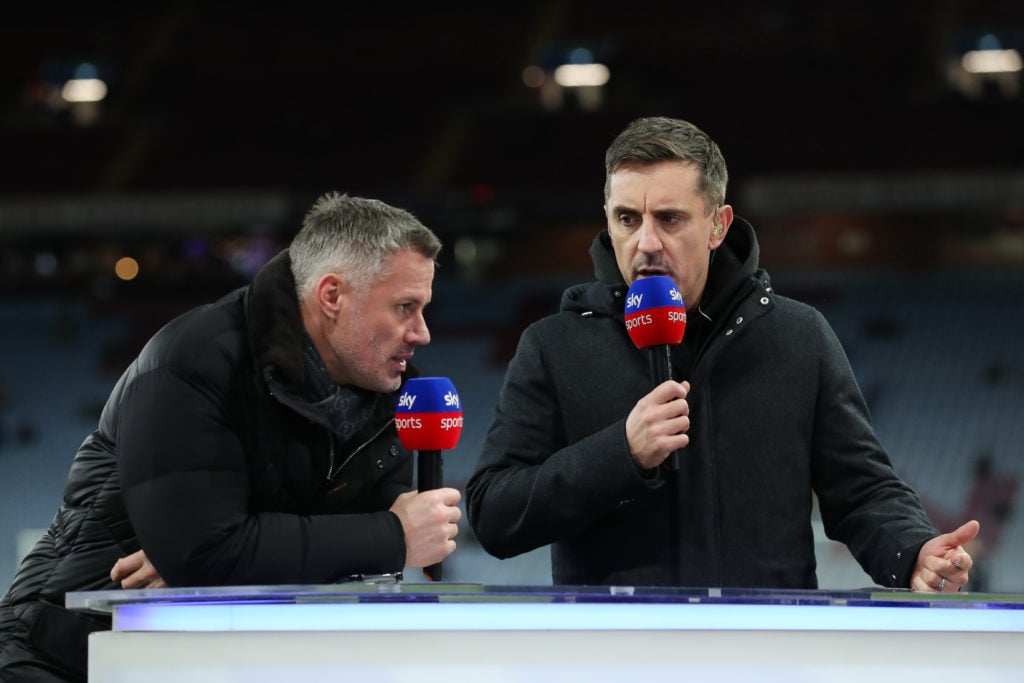 Jamie Carragher and Gary Neville disagree over where Arsenal and Liverpool will finish this season